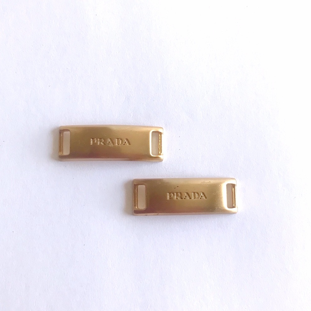 Gold Prada Bar Pendants